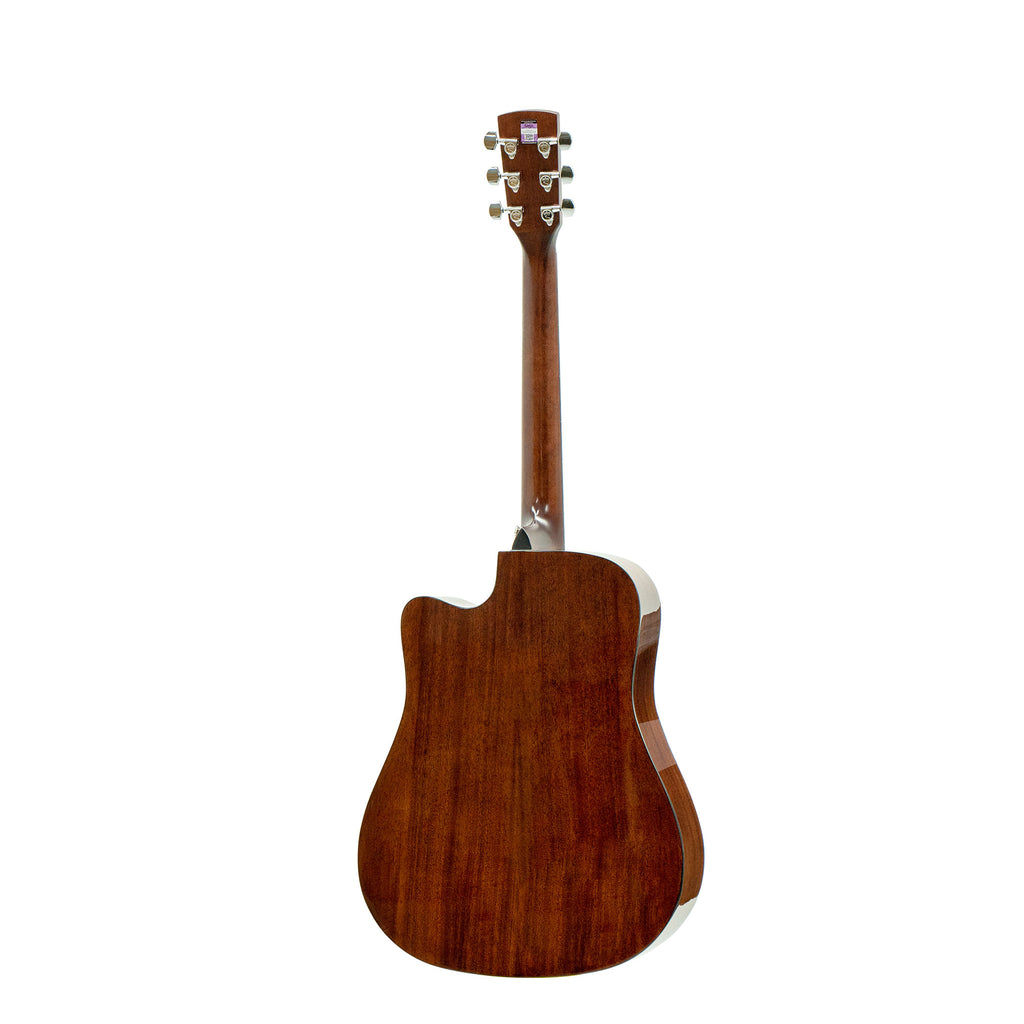 Saga SF830 Solid Top Dreadnought Acoustic-Electric Guitar (Retro)