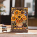 Artist 3D Painting Golden Sunflower