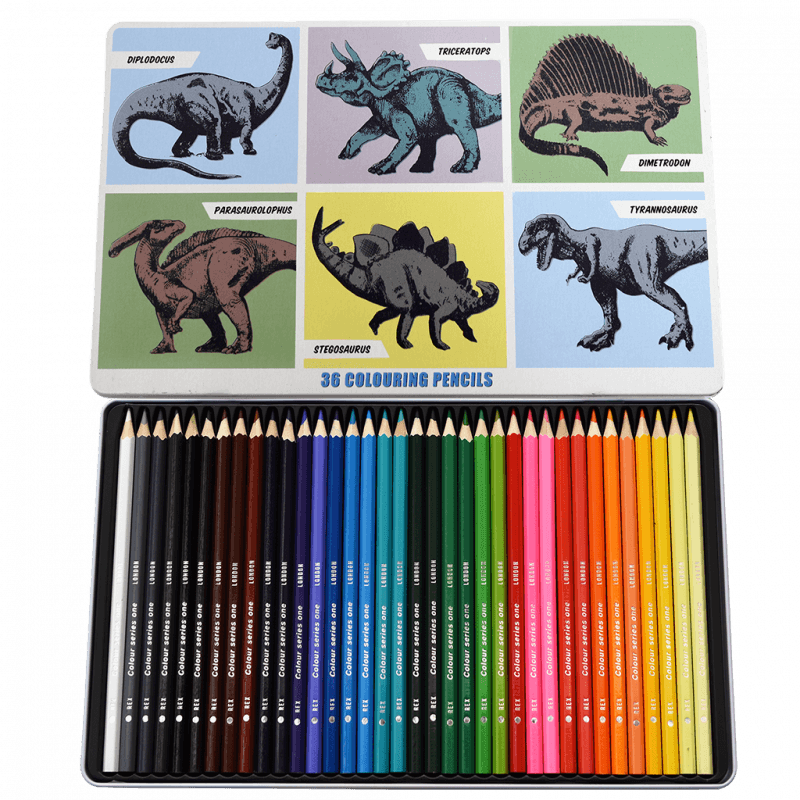 Prehistoric Land  Colouring Pencils 36pc - The Toy Station