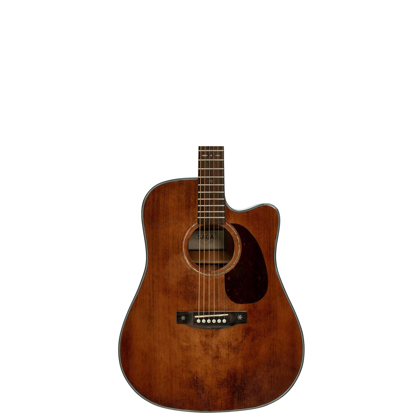 Saga SF830 Solid Top Dreadnought Acoustic-Electric Guitar (Retro)