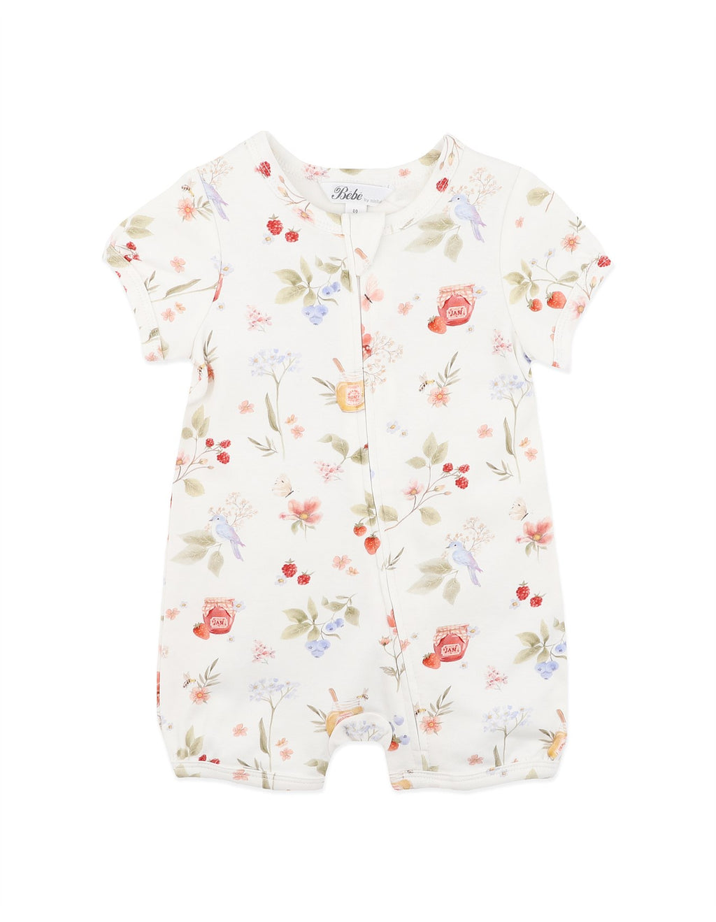 POPPY ORGANIC SS ZIP ROMPER