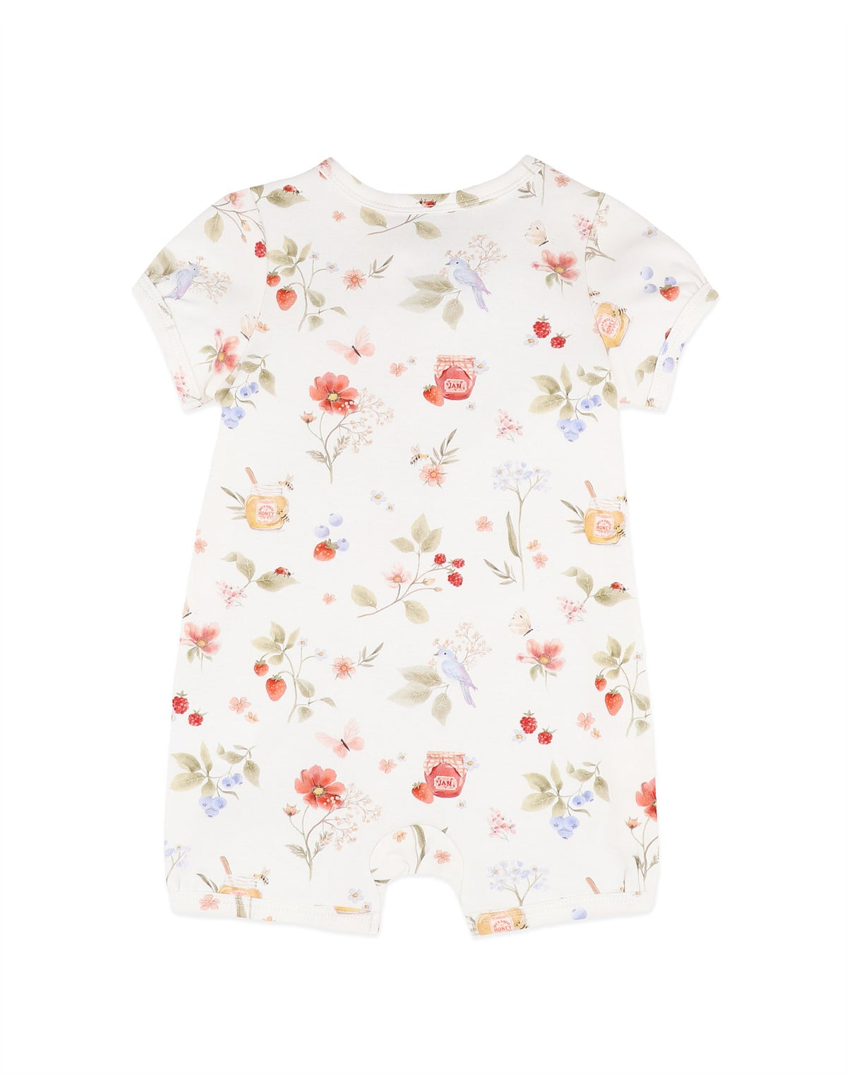 POPPY ORGANIC SS ZIP ROMPER