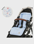 Reversible pram liner - Mediterranean/Blue Check