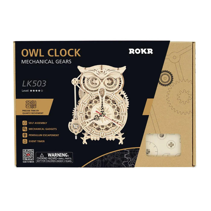 Mechanical Models Owl Clock
