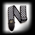 Ernie Ball Black and White Checkered Strap Premium