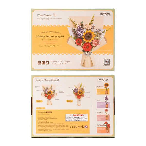 Rowood Wooden Flower Bouquet - The Toy Station