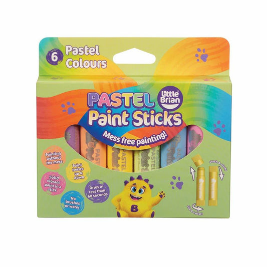 Little Brian Pastel Paint Sticks 6pk - The Toy Station