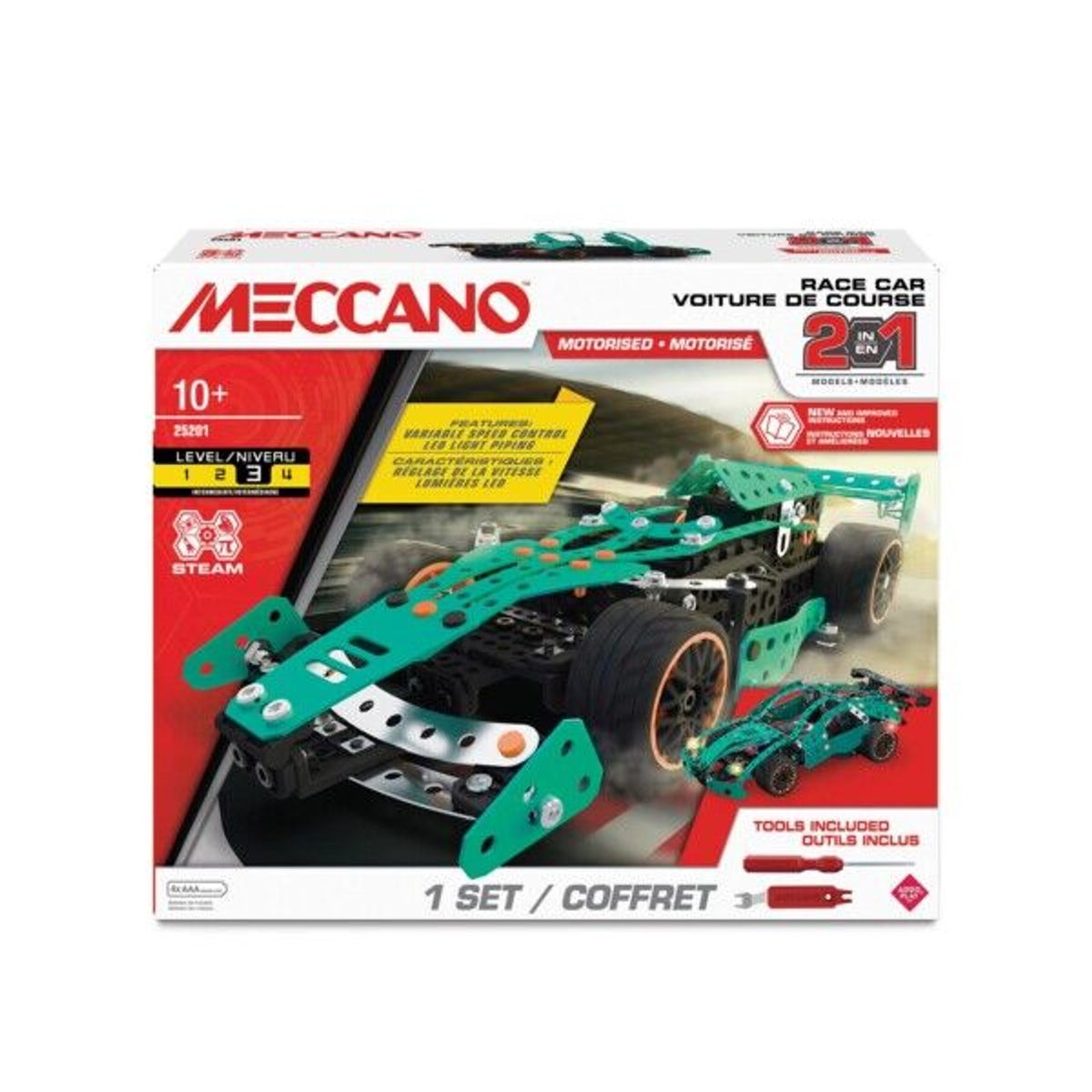 Michano Building Meccano 2-in-1 Race Car – STEM Building Kit – The Toy Station