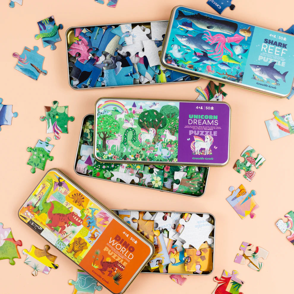 Crocodile Creek 50 pc Puzzle in a Tin - The Toy Station