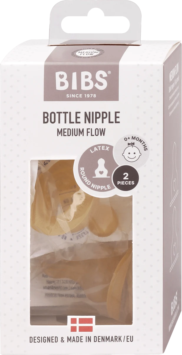 BIBS Bottle Replacement Nipple, Latex (2pk)