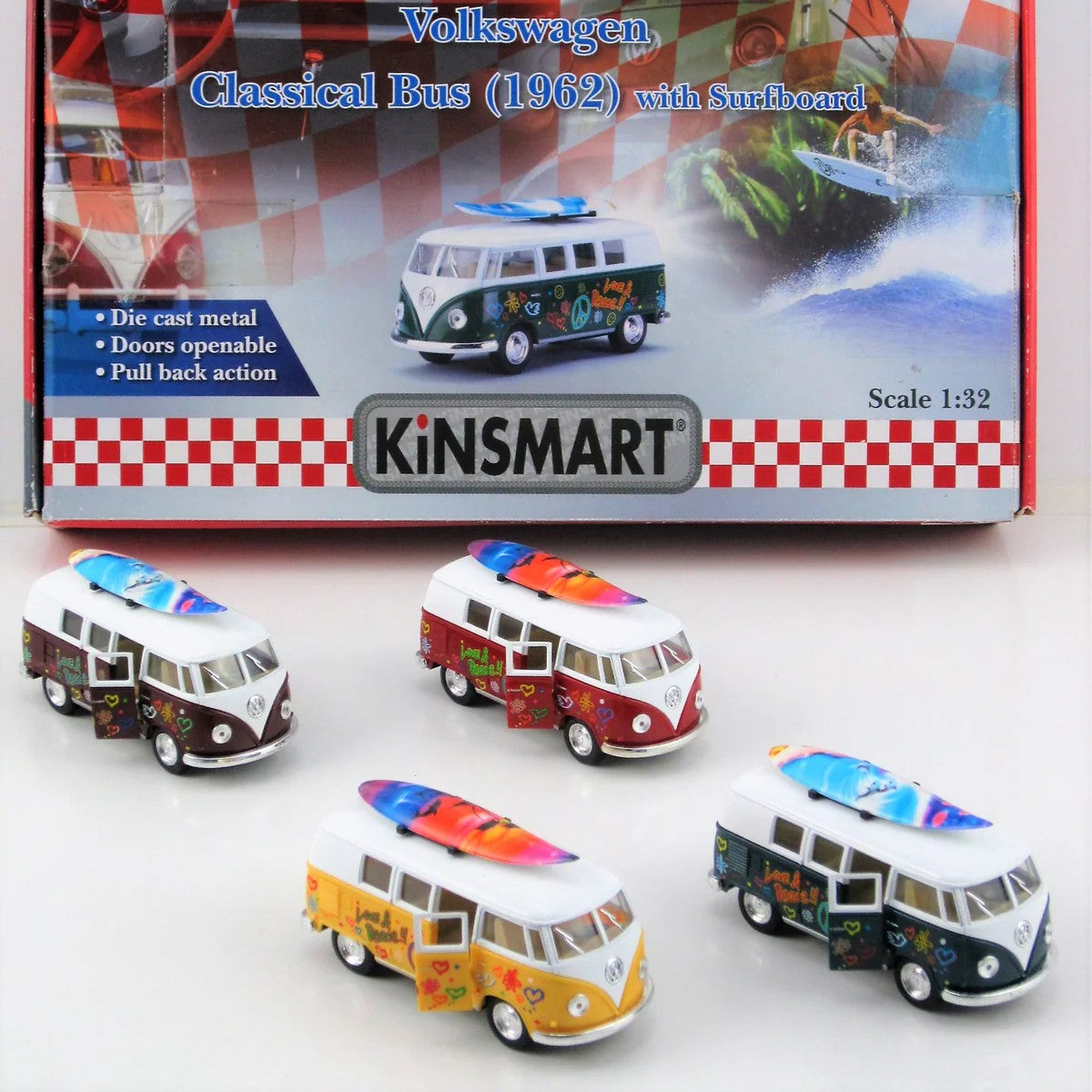 Surfer VW Combi Pullback - The Toy Station