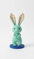 Mint green plush bunny toy