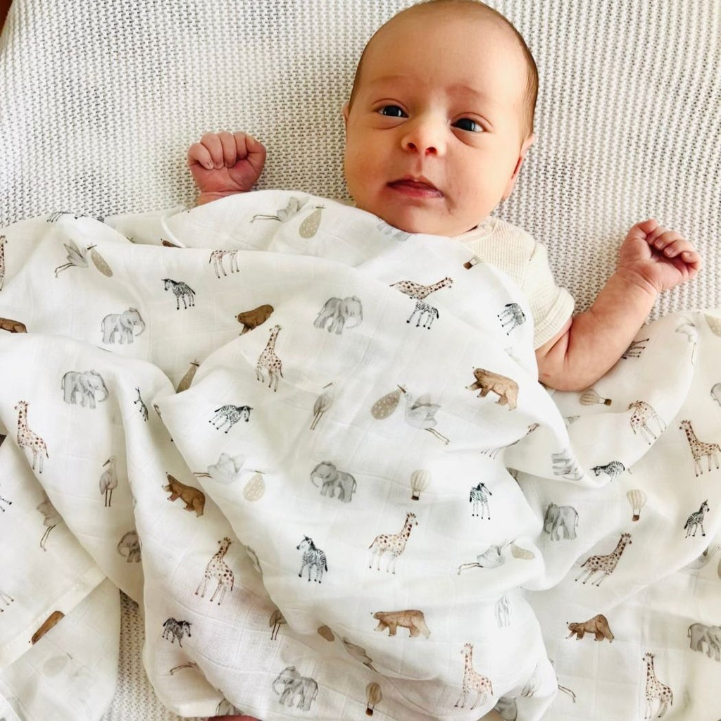 Mini & Me Bamboo Muslin Wrap - The Toy Station