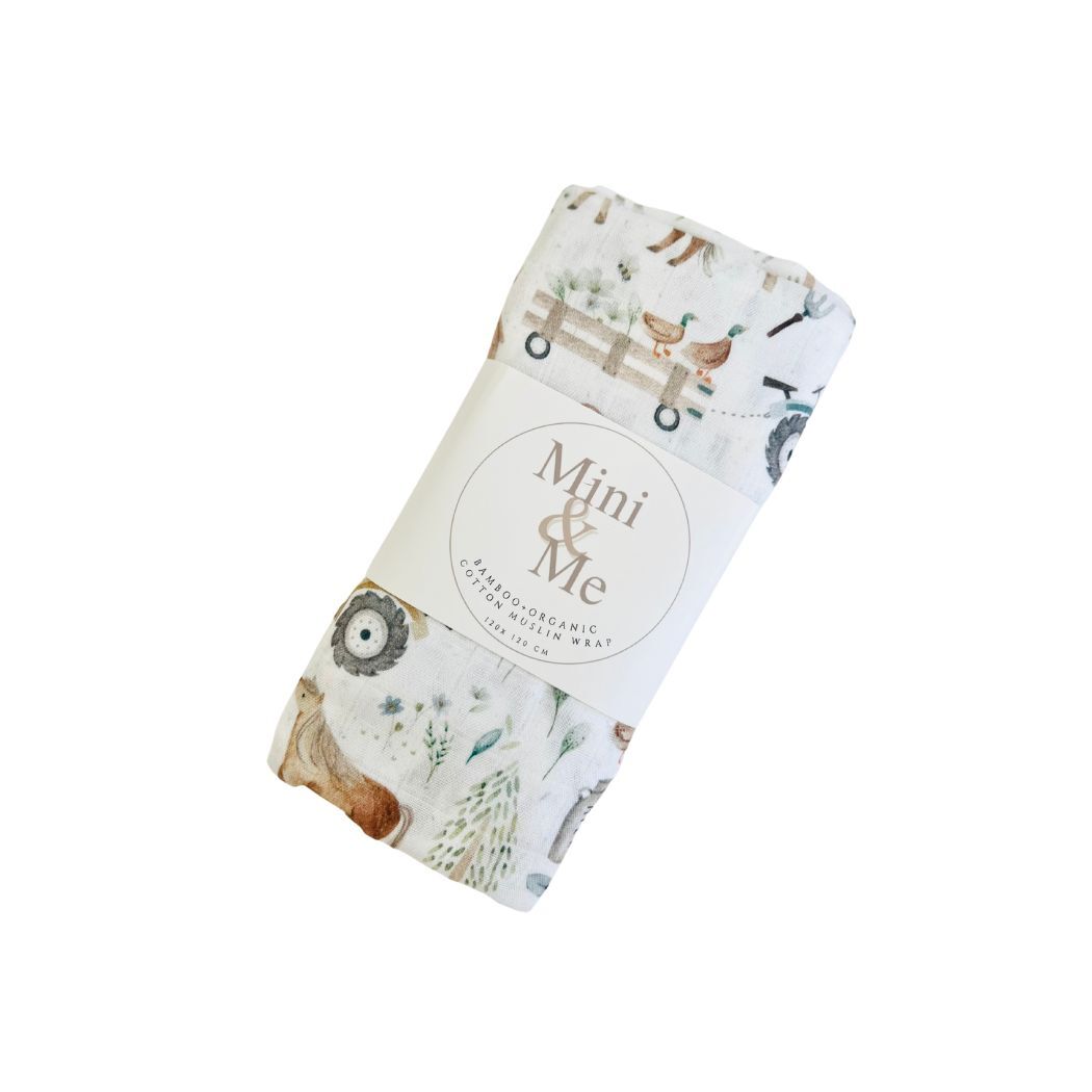 Mini & Me Bamboo Muslin Wrap - The Toy Station