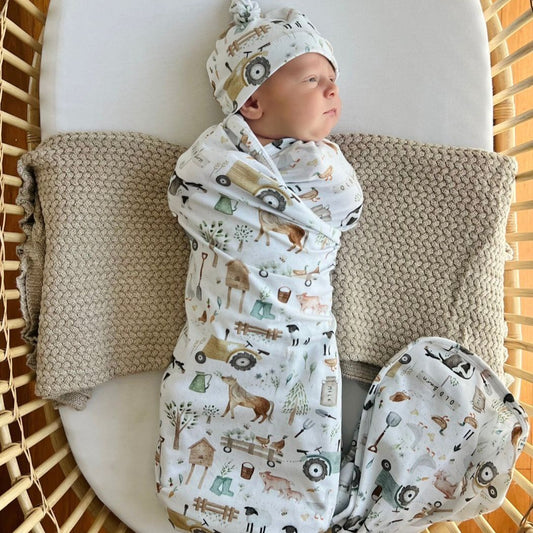 Mini & Me Baby Jersey Wrap Set