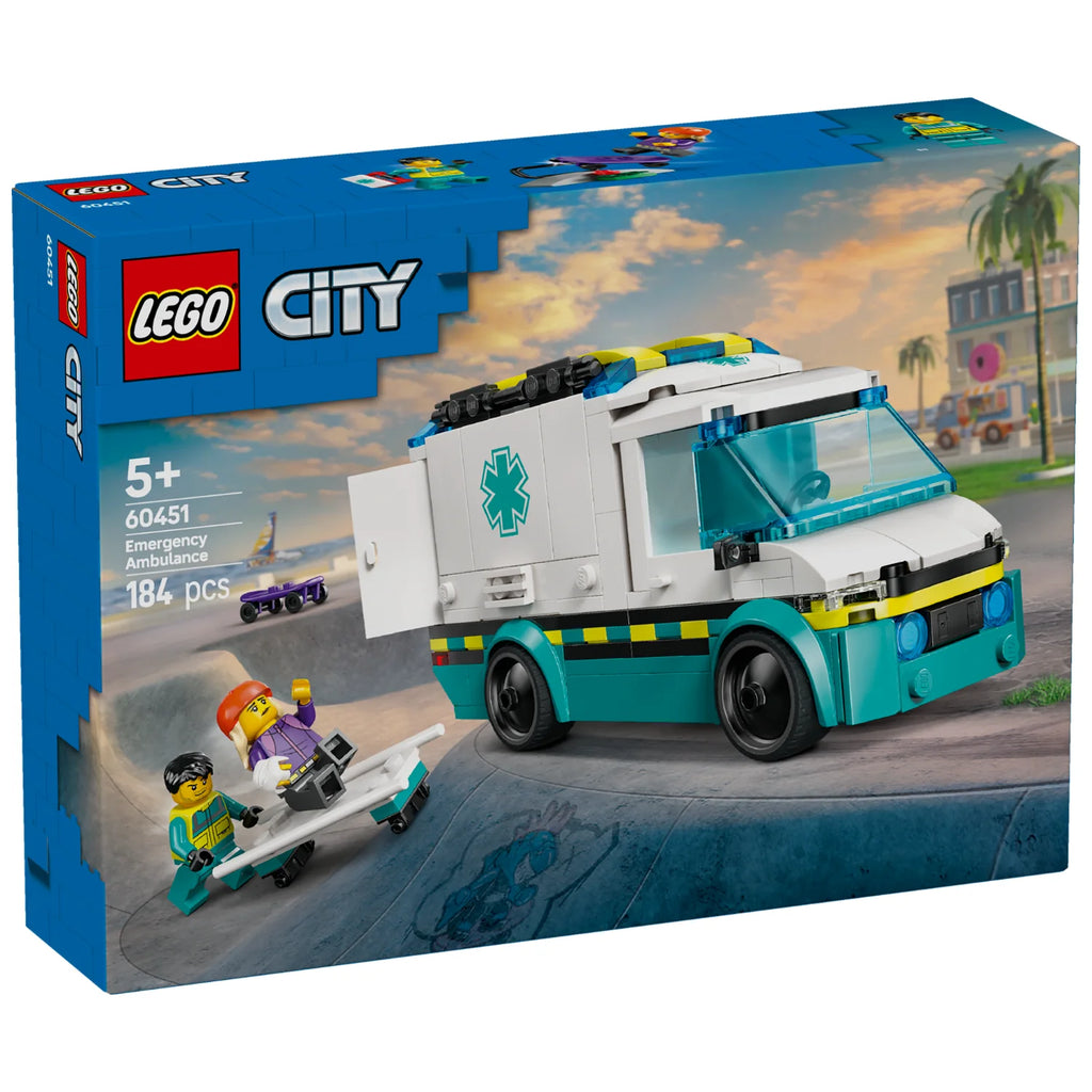 Lego 60403 Emergency Ambulance and Snowboarder - The Toy Station