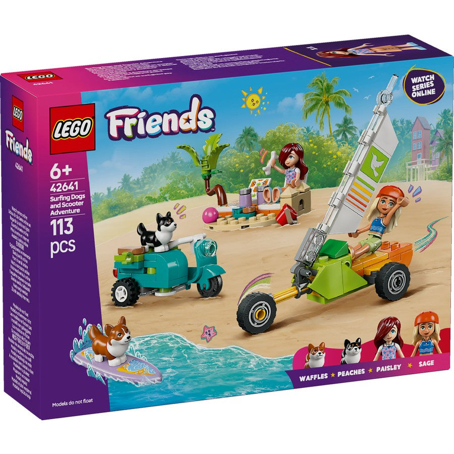 Lego Friends 42641 Surfing Dogs and Scooter Adventure - The Toy Station