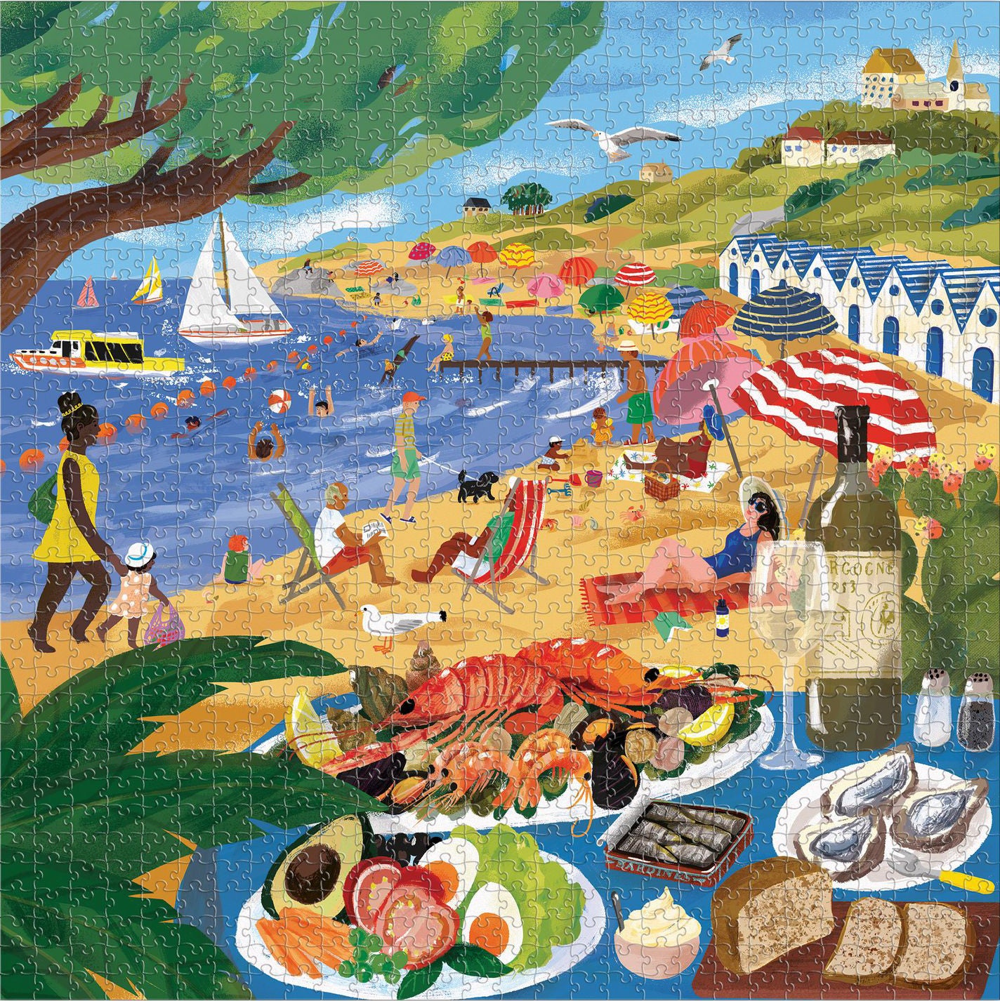 Eeboo Beach Umbrellas 1000pc - The Toy Station