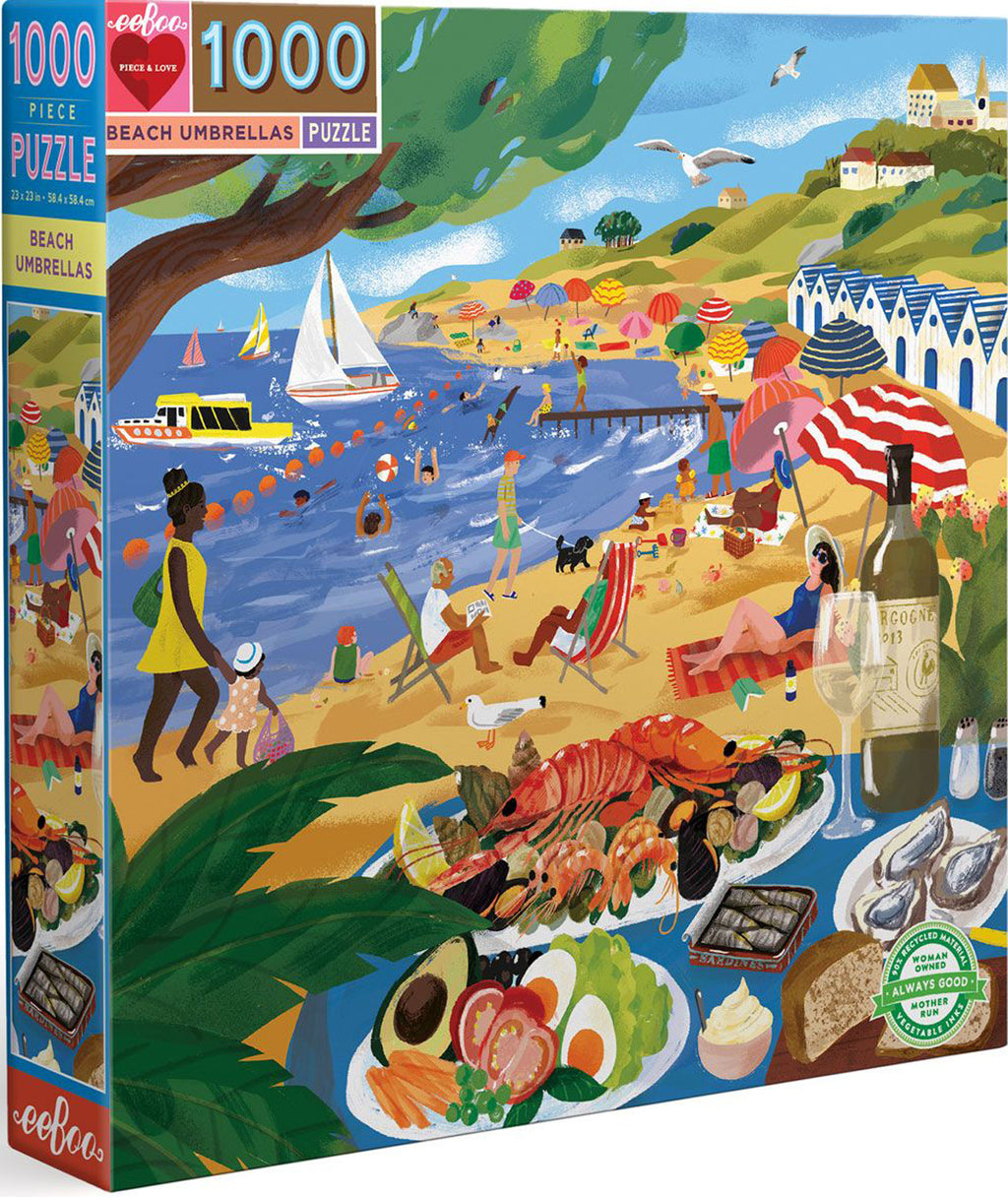 Eeboo Beach Umbrellas 1000pc - The Toy Station