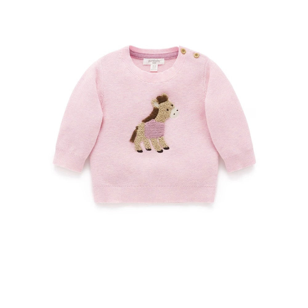 On the Farm Jumper - Primrose Melange - The Toy Station