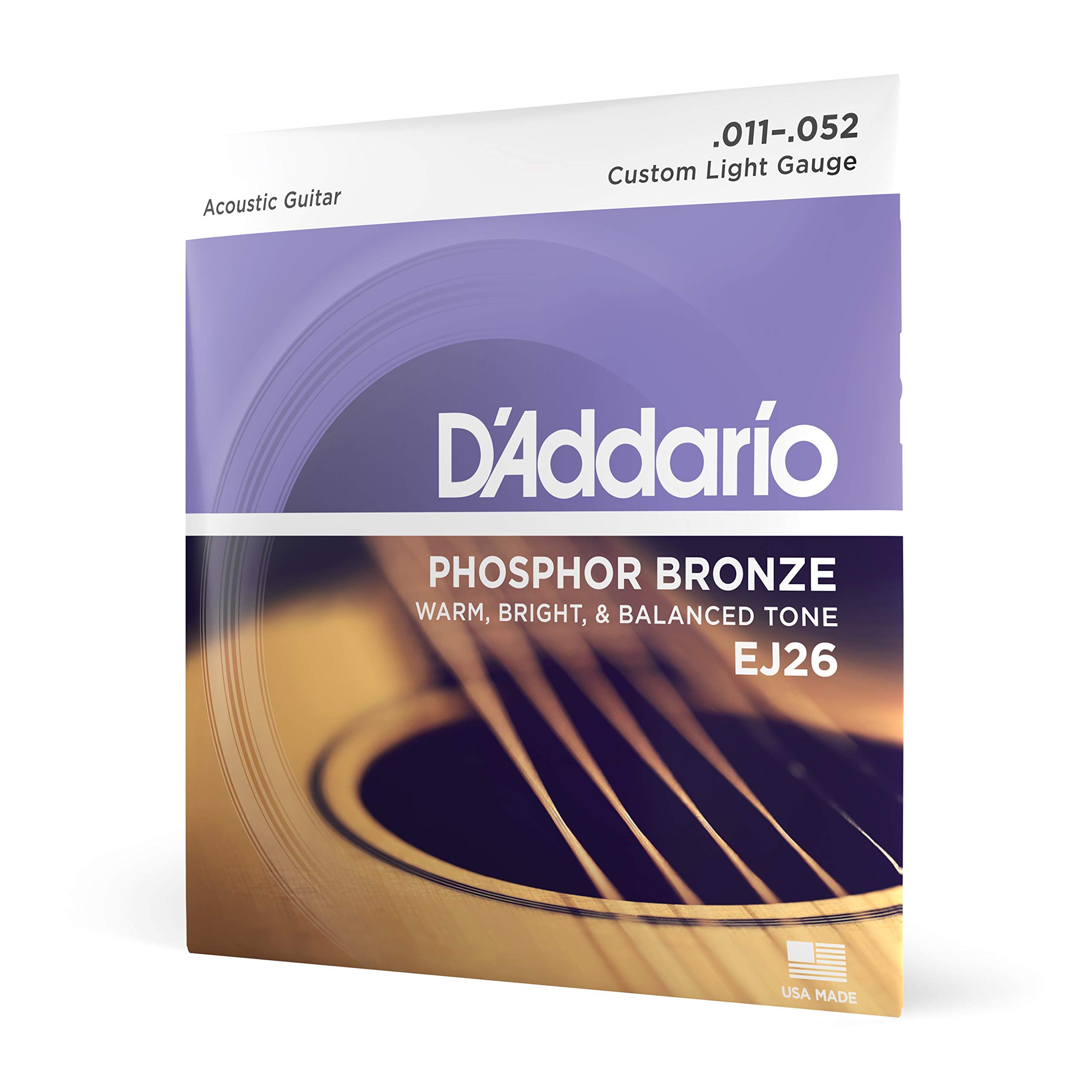 D'Addario EJ26 11-52 Phosphor Bronze Acoustic Guitar Strings
