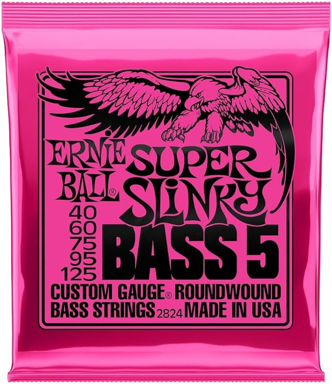 Super Slinky 5-String Nickel Wound Electric Bass Strings - 40-125 Gauge