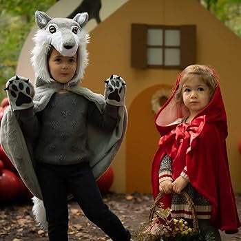 Woodland Storybook Wolf Cape Size 4-6