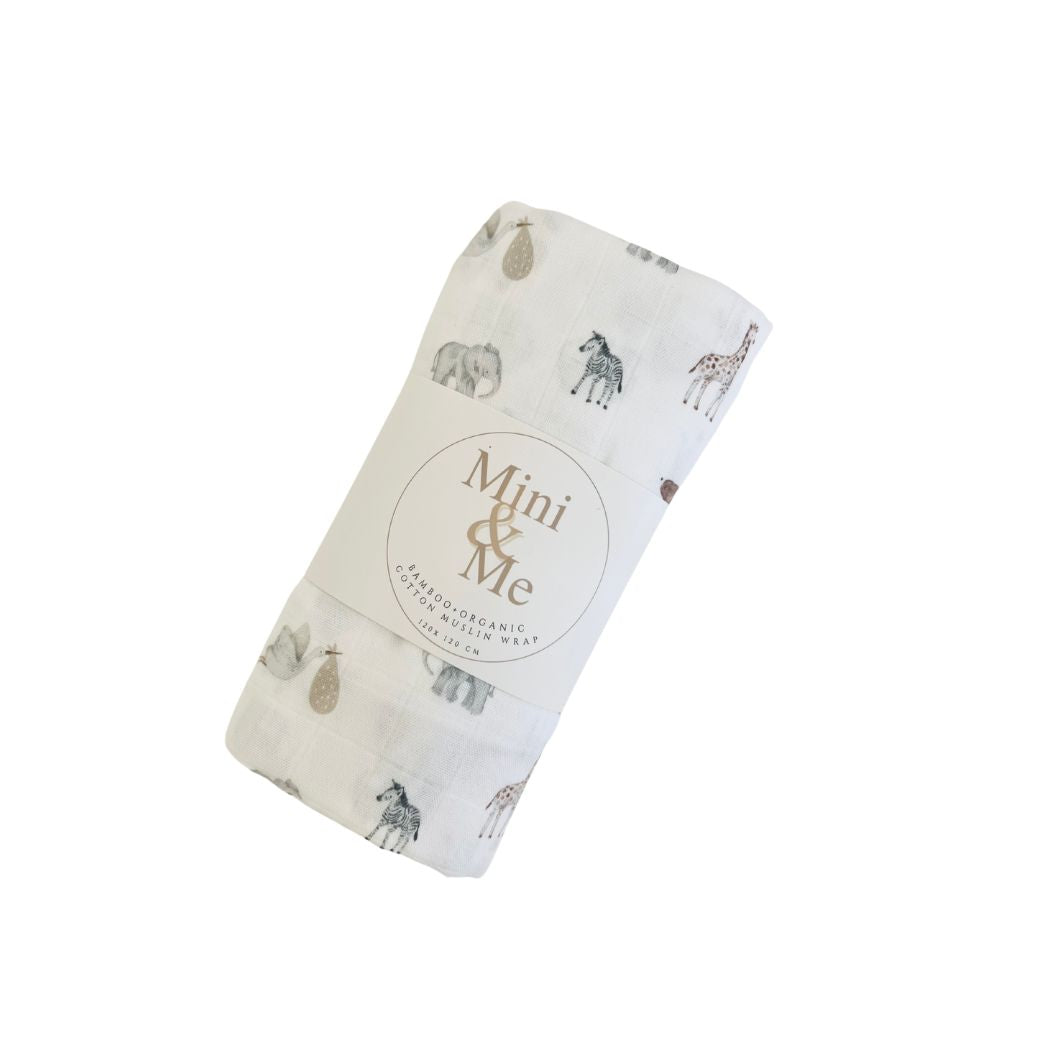 Mini & Me Bamboo Muslin Wrap - The Toy Station
