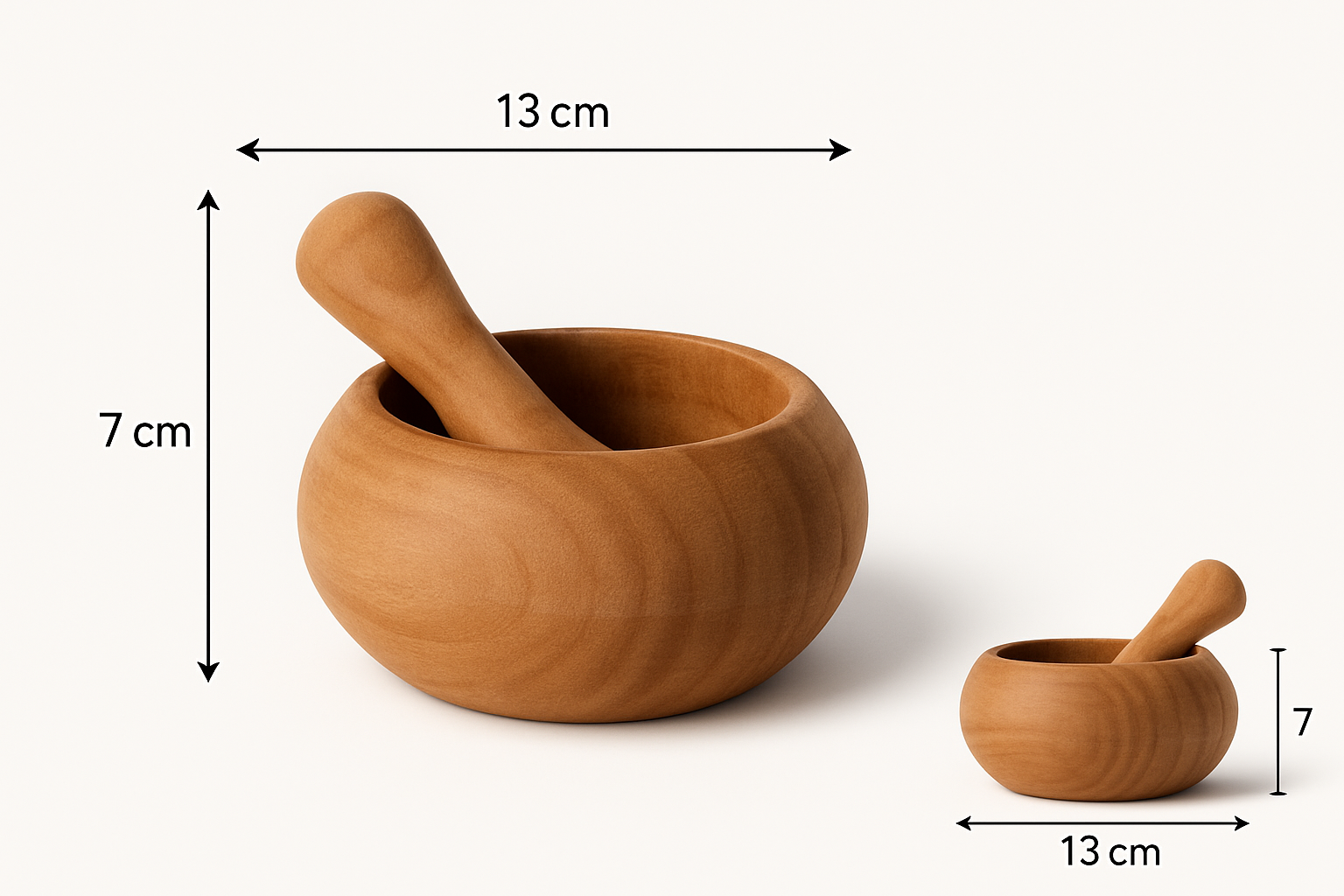 Wooden Pestle and Mortar