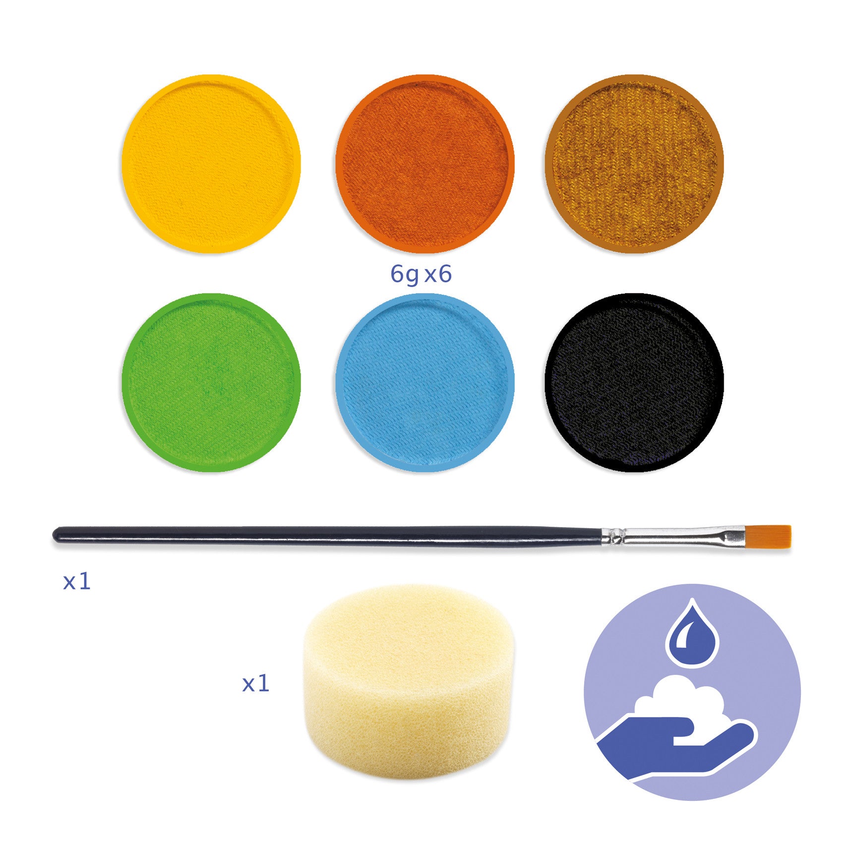 Djeco Face Paining Palette 6 Colours - The Toy Station