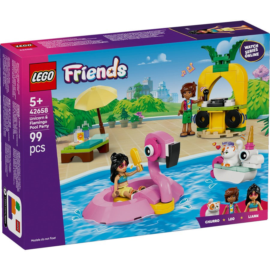 Lego 42658 Unicorn & Flamingo Pool Party - The Toy Station