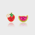 Girl nation Enamel Studs - Berry Melon Twist Perfect Pairs