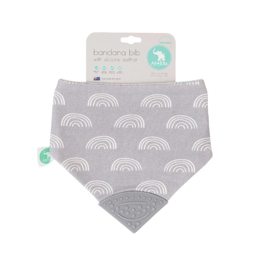 All4Ella Bandana Bib with Teether - The Toy Station