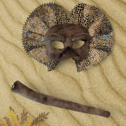 FRILL NECK LIZARD - Animal Mask & Tail
