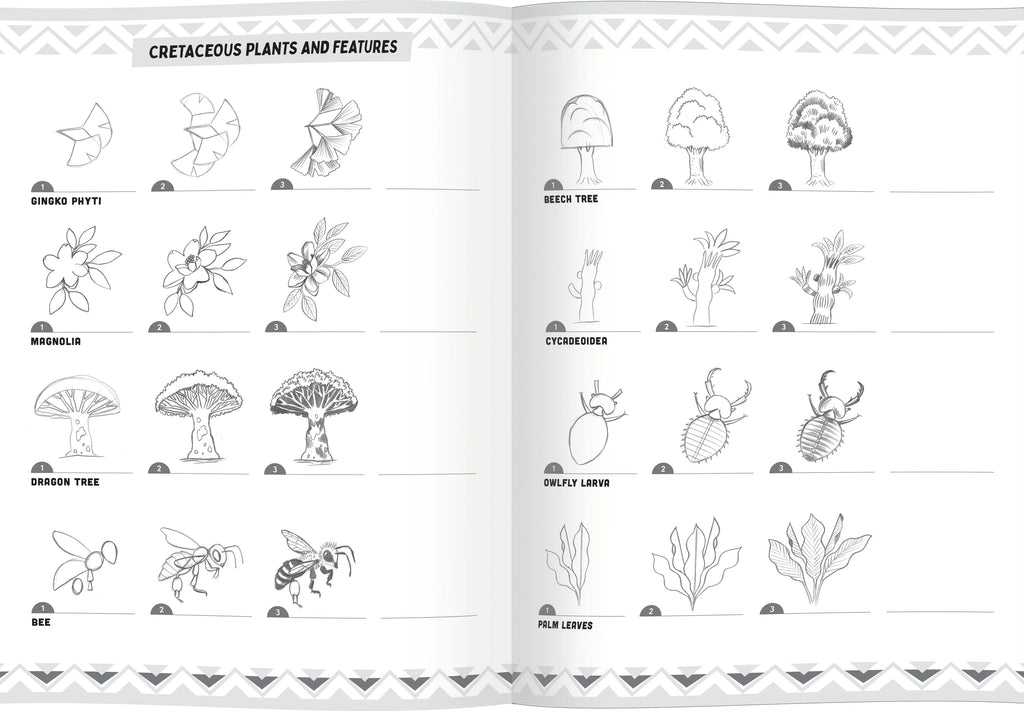 eeboo Learn To Draw Dinosaurs