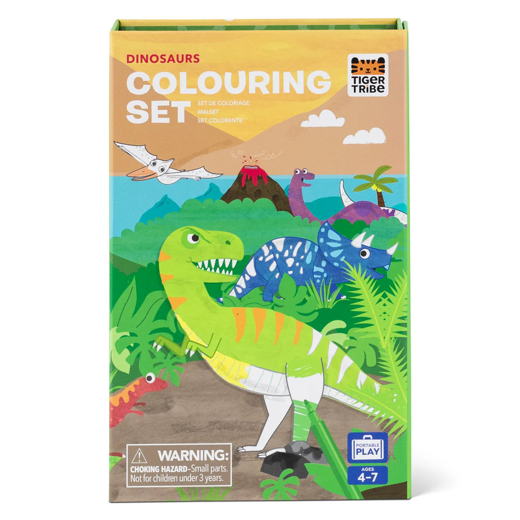 Tiger Tribe Dinosaur Colouring Set - The Toy Station