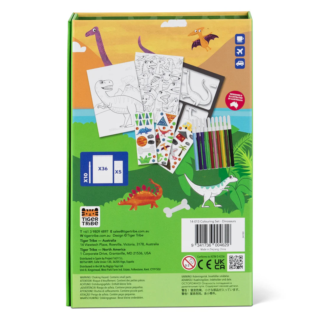 Tiger Tribe Dinosaur Colouring Set - The Toy Station