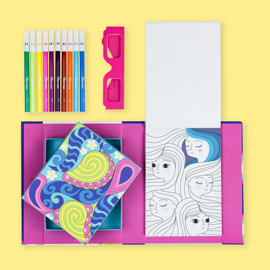 Tiger Tribe Colouring Set Rainbow 3D