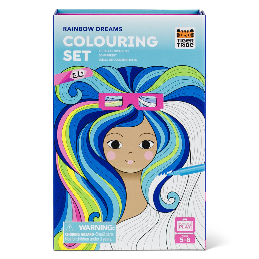 Tiger Tribe Colouring Set Rainbow 3D