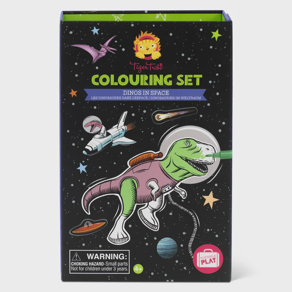 Colouring Set Dinos in Space