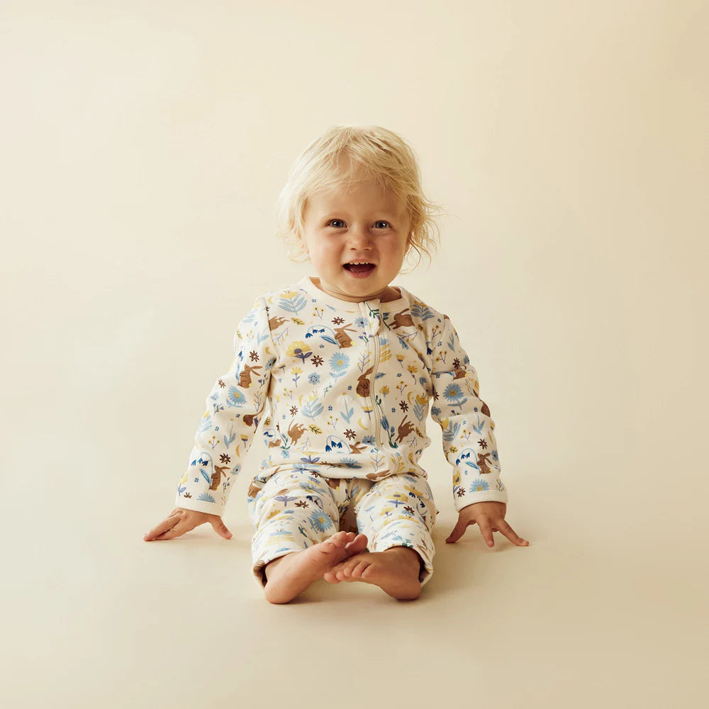 Daisy Mae Organic Zipsuit With Feet - The Toy Station