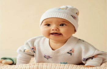Flower Pop Organic Knitted Jacquard Jumper - The Toy Station