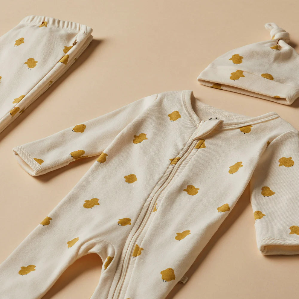 Little Chick Organic Zipsuit With Feet - The Toy Station