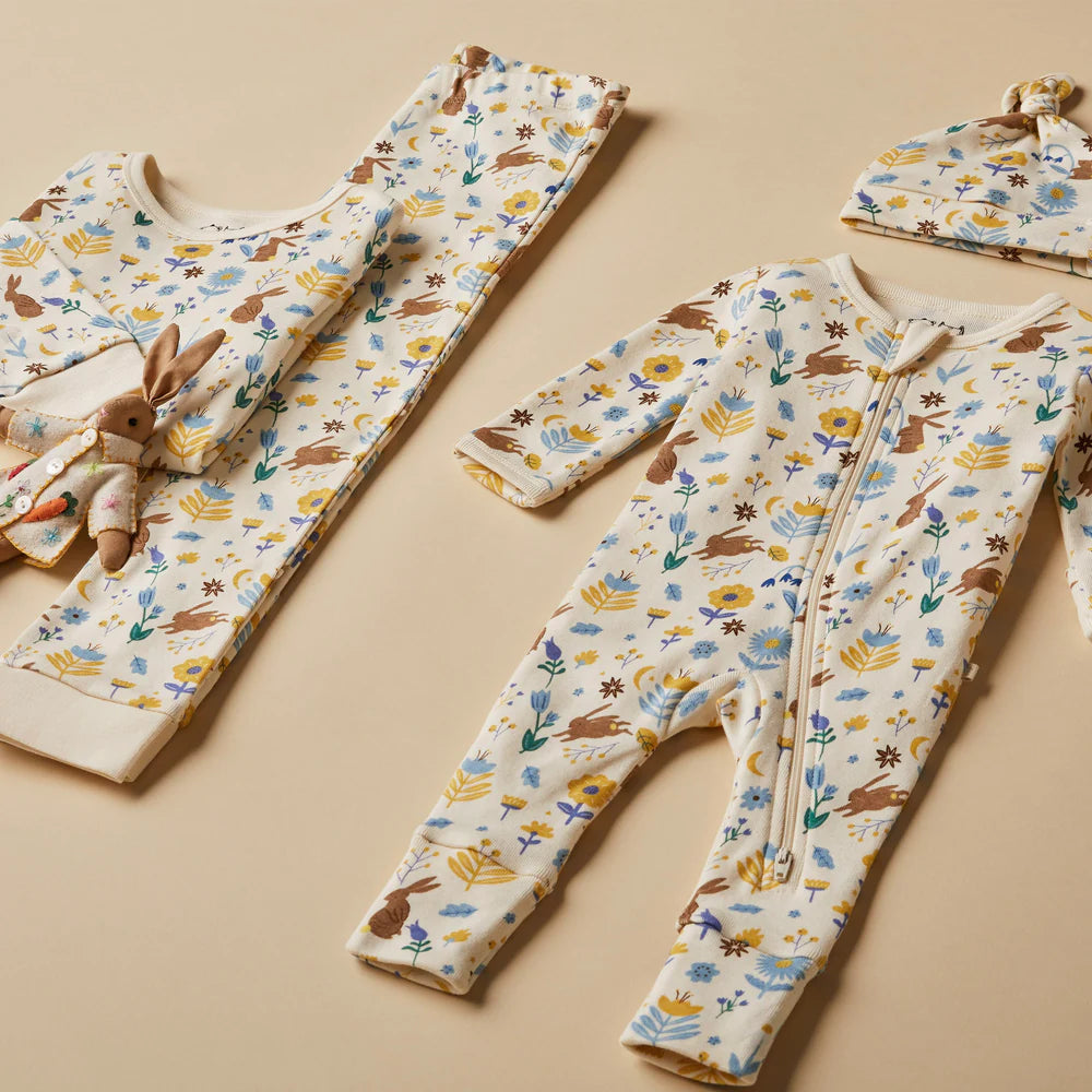 Daisy Mae Organic Zipsuit With Feet - The Toy Station
