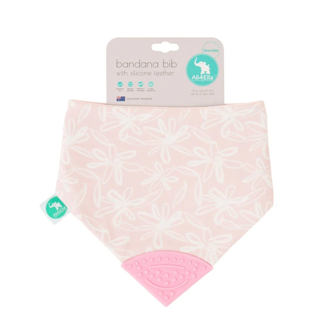 All4Ella Bandana Bib with Teether - The Toy Station