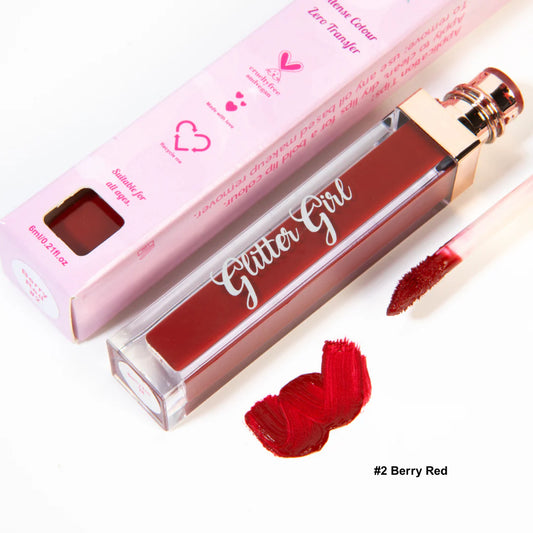 Glitter Girl Long Stay Liquid Lipstick - Berry Red #2