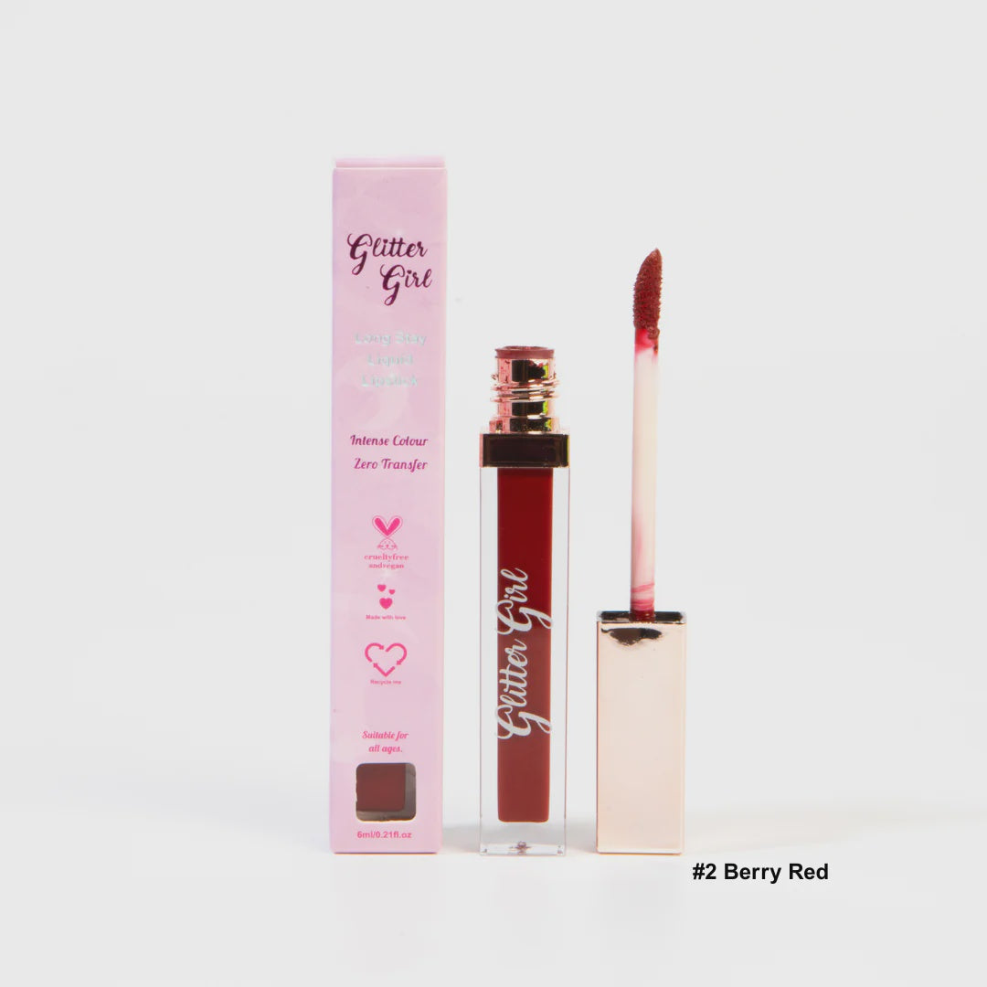 Glitter Girl Long Stay Liquid Lipstick - Berry Red #2