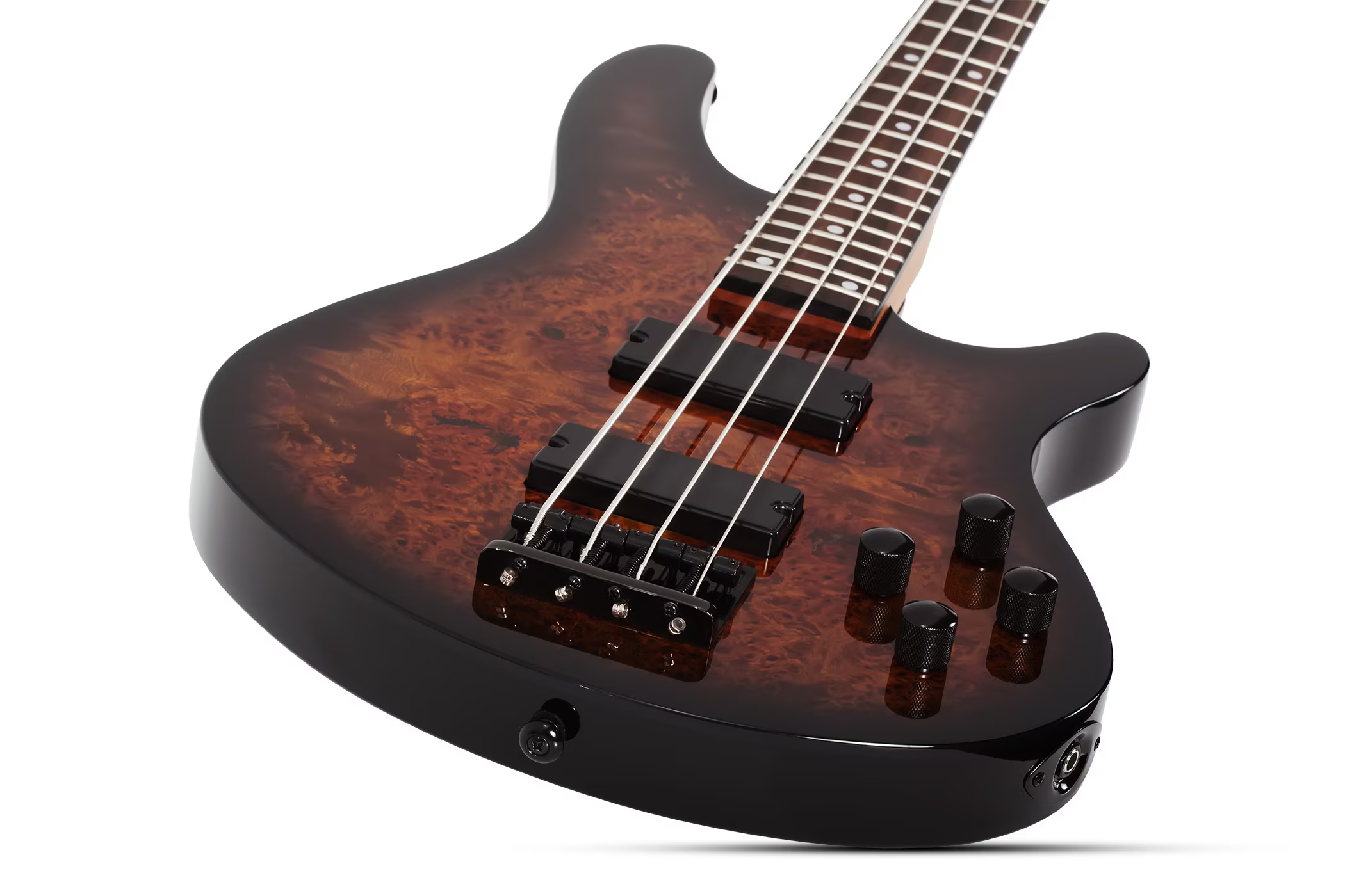 Schecter Electric Bass Guitar in Tobacco Burl