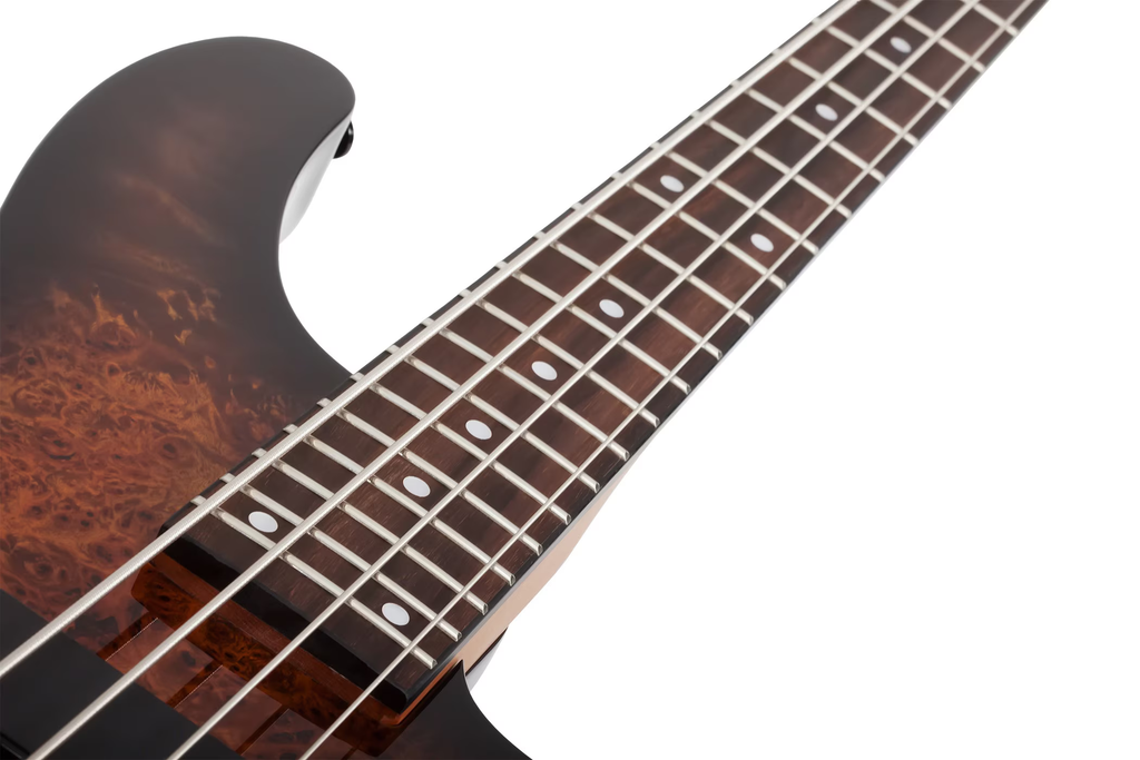 Schecter Electric Bass Guitar in Tobacco Burl