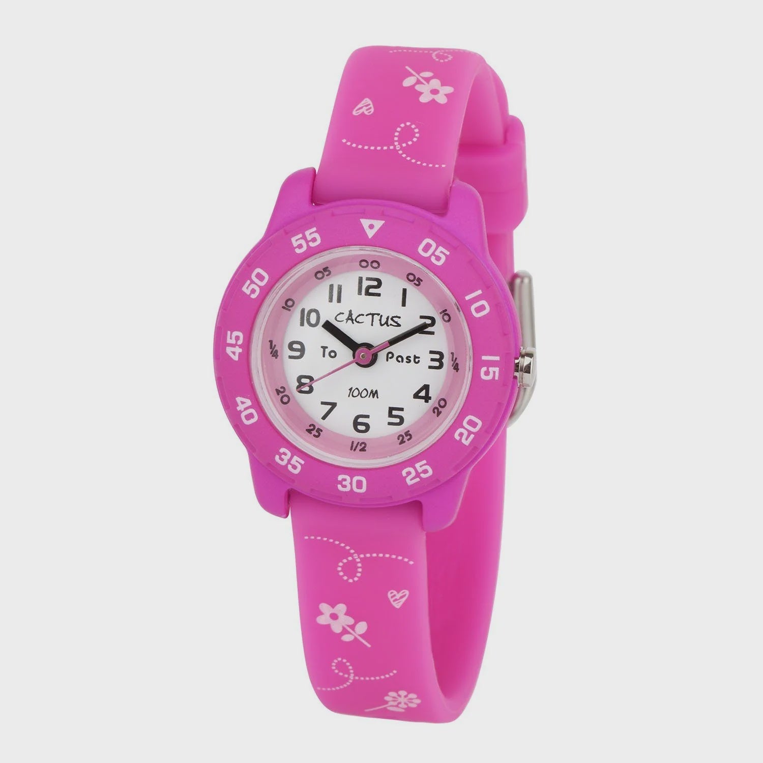 Junior Time Teacher Pink with flowers.
